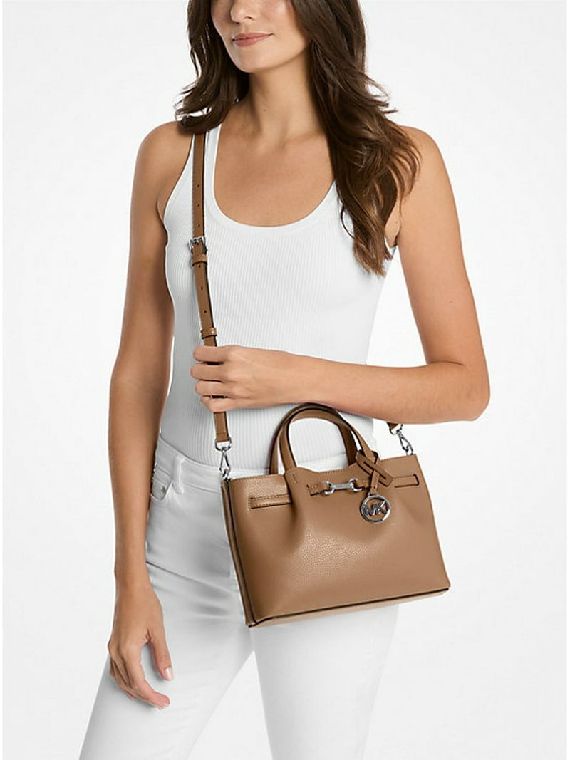Michael Kors Outlet Carson Small Pebbled Leather Satchel - Drift