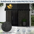 thumbnail image 4 of IVV 78.7"D x 59.1"W Manual Retractable Awning, Outdoor Patio Sunshade Shelter w/ Height Adjustable 78-118in Support Pole, UV 50+ Protection, NO Drilling Awings for Backyard (Black), 4 of 8