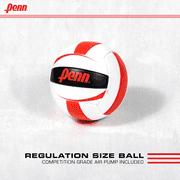 Penn Easy Fit Premium Volleyball Set, Includes Adjustable Net and Ball - Extends from 10 ft. to 30 ft. to fit your yard