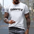 thumbnail image 5 of Afdoent Mens T Shirts Male Letter Printed Short Sleeve Crew Neck T Shirt With Floral Fashion Trend Bottom Shirt Classic Tee, 5 of 5