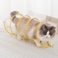 thumbnail image 2 of kusrkot Folded Cat Tunnel Foldable Tubes Steel Wire Interactive Toys Passage Pet Yellow, 2 of 9