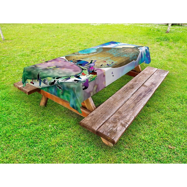 Noah's Ark Outdoor Tablecloth, Animals of the World Bible Story on ...