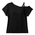 thumbnail image 3 of Kelon Short Sleeve Blouses for Women Crew Neck Business Casual Office Top Summer Spring Clothes, XL, 3 of 9