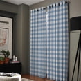 thumbnail image 3 of White Blue Plaid Window Curtains Living Room Bathroom Kitchen Kids Curtain Panels With Grommets Outdoor Curtai, 3 of 5