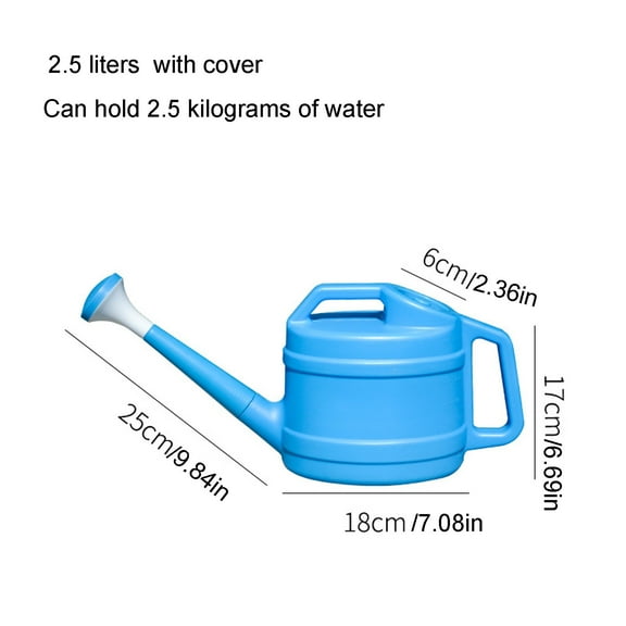 Ashosteey Watering Can for Outdoor & Indoor Plants,Plastic Watering Can,Large Garden Watering Pot with Lightweight,Long Spout Removable Nozzle Flower Watering Pot for Office House Indoor Garden