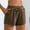 Brown, variant on Women's Casual Drawstring Shorts with Pockets - Lightweight Polyester Athletic Shorts for Summer and Spring