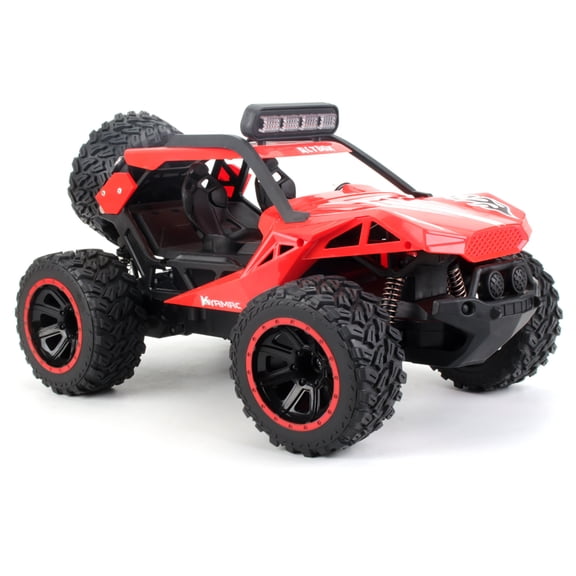 1:14 Scale Off-Road RC Truck - 10km/h Speed, 60m Range & Reinforced ABS Body w/Pistol Grip Remote - Ni-MH Battery Age 8 ​​ Red