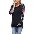 thumbnail image 1 of Sudadera con capucha floral para mujer Sudadera de manga larga con cordón Casual Pullover Tops Sudaderas con bolsillos Adepaton WMZY-684-6, 1 of 1