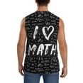 thumbnail image 4 of Fotbe Men's I love Math Print Men's Sleeveless Muscle Tank Tops Casual T-Shirts for Gym Workout Beach-X-Large, 4 of 8