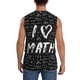 thumbnail image 4 of Fotbe I love Math Men's Camiseta sin Mangas Estampada para Hombres, Playera Casual para Gimnasio, Entrenamiento, Playa-3X-Large, 4 of 7