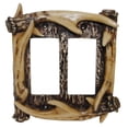 thumbnail image 2 of HiEnd Accents Rustic Antler Double Rocker Decorative Wall Plate, 2 of 5