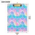 thumbnail image 2 of Mermaid Scales Acrylic Clipboards A4 Standard Letter Size Clipboard 12.5" X 9" Clip Board for Students Teacher Office, 2 of 7
