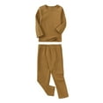 thumbnail image 3 of WIBACKER Fall Winter Boys and Girls Thermal Underwear Set Kids Cotton Thick Pajamas 2-Piece Pjs Set, 3 of 16