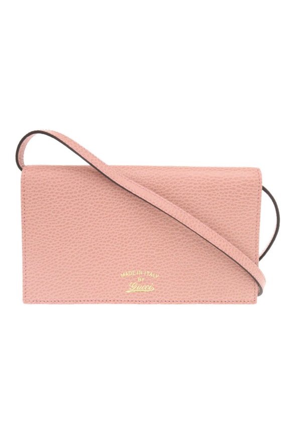 Pre-Owned Unused Gucci Swing 368231 Leather Pink Shoulder Wallet Bag 0828GUCCI