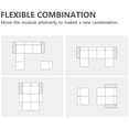 thumbnail image 5 of Mxfurhawa Modular Couches and Sectional Sofas, 6 Seat Oversized Sofa for Living Room, U Shaped Sectional Couch, Black, 5 of 6