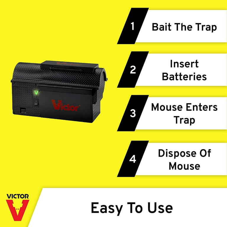Victor M260 Indoor Multi-Kill Humane Electronic Mouse Trap - No Touch, No  See Electronic Intant Kill Mouse Trap - 2 Traps