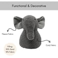 thumbnail image 6 of Decorative Elephant Door Stopper - Heavyweight 2.3 lb. Fabric Holder for Home and Office - Cute Animal Design to Keep Interior Doors Open, Prevent Damage, Protect Children & Pets - Gray, 6 of 9