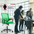 thumbnail image 3 of BestOffice Ergonomic Office Chair, Mesh Desk, Lumbar Support, Adjustable Swivel Rolling for Back Pain Relief, Green, 3 of 8