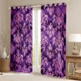 thumbnail image 2 of Feelyou Purple Boho Damask Blackout Curtains Set of 2 (52x84 Each), Retro Window Curtains, 2 of 6