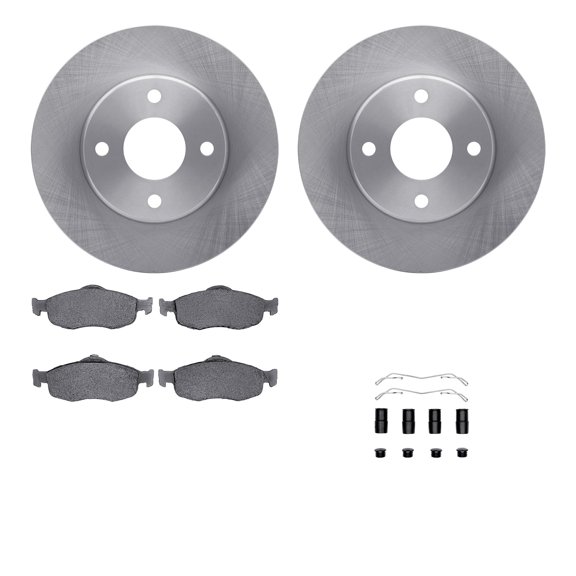 Dynamic Friction Company Front Brake Rotors with 5000 Advanced Brake Pads includes Hardware 6512-56064