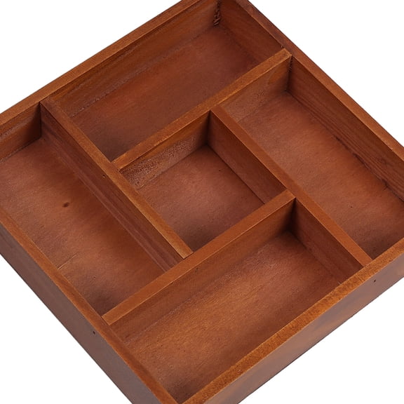 SOPOTUTU Wooden Organizer Tray for Desk, Makeup, Jewelry Storage, Office Supplies, and Home Organization