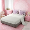 thumbnail image 5 of Erosebridal Hippie Mandala Bedding Comforter Set, Bohemian Floral Queen Bedding Sets, Purple, Gray Reversible 7pcs, 5 of 6