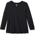 thumbnail image 3 of JMS by Hanes Plus-Size Women's Long-Sleeve V-neck Tee, 3 of 5