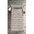 thumbnail image 2 of Ambesonne Colorful Quilted Coverlet 2 Pcs, Skulls with Flowers, Twin Size, Multicolor, 2 of 2