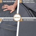 thumbnail image 6 of Bean Bag Chair Sofa Memory Foam Pre-Filled Bean Bag Chairs Stuffed Beanbag Sofa Lazy Bean Bag Sofa for Adults, Bean Bag Couch for Gaming, Reading & Relaxing(Linen, Dark Grey), 6 of 15