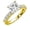 Yellow Gold, variant on 2 Carat 14K White Gold Classic Side Stone Prong Set GIA Certified Princess Cut Diamond Engagement Ring (1 Ct E Color SI2 Clarity Center Stone)