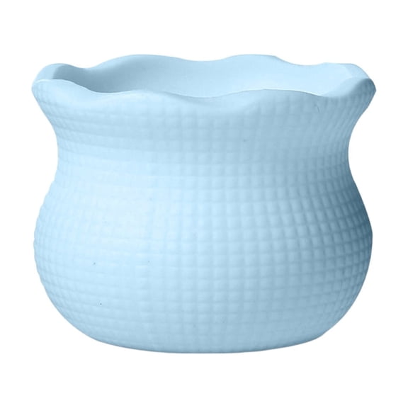 Blue Blue Mini Decorative Flower Pot With Yarn And Twisted Stick Details For Succulents And Small Green Decor