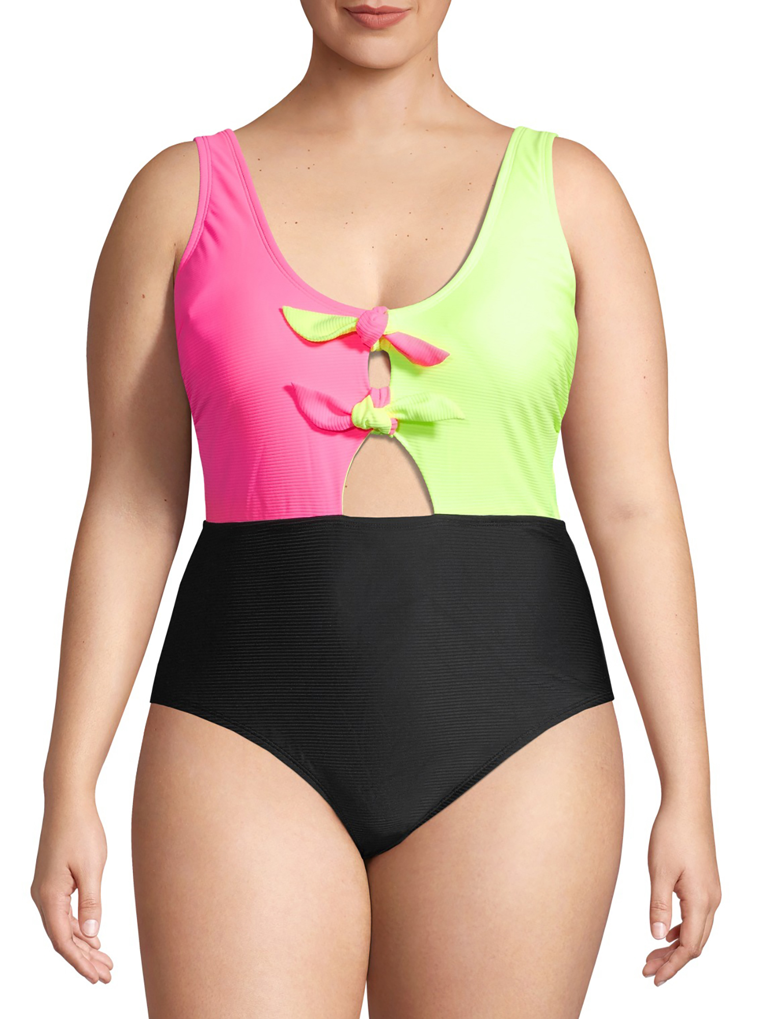 plus size neon swimwear