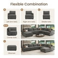 Nolany Modern Corner Modular Sectional Sofa with Movable Storage