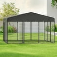 thumbnail image 2 of 10×10×6.5 ft Large Dog Crate Heavy Duty Dog Kennel Outdoor Dog Playpen w/ Waterproof Cover Dog Crates For Large Dogs Dog House Outdoor Dog Enclosure, 2 of 9