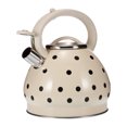 thumbnail image 1 of Tetera Silbante De 3,5 L Con Lunares Blancos Y Negros De Acero Inoxidable Con Pitido Automático, Mango Ergonómico, Tetera Para Estufa De Agua, Tetera Para Estufa Eléctrica De Gas, Cocina De Inducción Moyic HA020913-00, 1 of 6