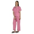 thumbnail image 3 of Inkmeso Women Cotton Nightwear Pajamas Set Classic Short Sleeve 2 Pc Shirt & Pajama Loungewear, 3 of 7