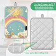 thumbnail image 6 of Yayeee Pot Holders Kitchen Heat Resistant with Pocket 7"x9.8" Cotton Oven Cooking Hot Pads, Retro Beige Rainbow, 6 of 7
