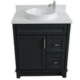 thumbnail image 5 of Bellaterra Home 400700-31-DG-WERD 31 in. Single Round Sink Vanity with Quartz Top, Dark Gray & White, 5 of 13