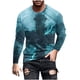 thumbnail image 2 of Blusas y camisas de manga larga con cuello redondo para hombre, blusas casuales de manga larga con cuello redondo, blusas estampadas, blusas de poliéster para hombre, 2 of 5