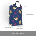 thumbnail image 3 of DouZhe 50L Rectangular Laundry Basket, Abstract Autumn Squirrel Animals Prints Waterproof Foldable Laundry Hamper with Aluminum Handles, 3 of 6
