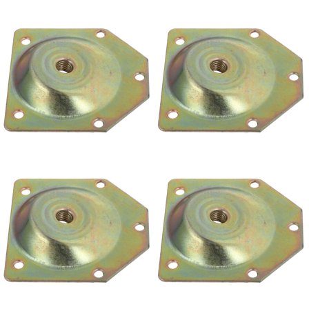 USHOBE 4Pcs Table Leg Mounting Plates Angled 12 Degree For Wooden Furniture Legs And Solid Wood Legs