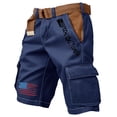 thumbnail image 3 of Havenx Military 250 Anniversary Usa Cargo Shorts for Men American Flag Print Cargo Shorts with Pockets Distressed Washed Pants 4th Of July Casual Cross Patriotic Sportswear,Navy XL, 3 of 3