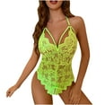 thumbnail image 2 of uublik Lingerie Set for Women Sexy Naughty Babydoll Plus Size Lace Sexy Naughty Bodysuit, 2 of 5