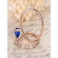thumbnail image 2 of 1.25 carat Blue Sapphire and diamond Halo Bridal Set in 10k Rose Gold: On JeenJewels Sale, 2 of 2