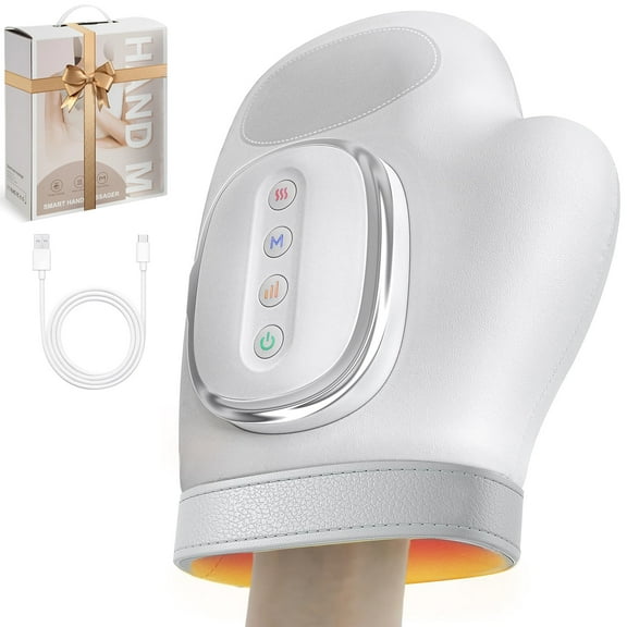 Hand Massager with Heat and Compression, 3 Massage 3 Temperatures 5 Compression Models for Carpal Tunnel Relief, Arthritis and Hand Muscle Relaxation, Hand Massage Gift for Men&Women