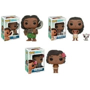 Funko POP! Disney - Moana Vinyl Figures - SET OF 3 (Moana, Maui, Moana & Pua)