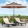 thumbnail image 2 of Ainfox  10ft Patio Umbrella 3-tier Outdoor Umbrella with Base Red, 2 of 5