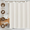 thumbnail image 6 of Dznils Boho Tassel Shower Curtain with Hooks, Farmhouse Thick Cloth Linen Fabric Bathroom Curtain, Beige, 72" x 72", 6 of 11