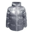 thumbnail image 3 of Women's Down Padded Jacket Padded Winter Minority Maillard Bright Coat Padded Jacket Women's Winter Jacket plus Size Winter Coats Winter Coats for plus Size Women 2x Anorak plus Size Womens Winter, 3 of 6