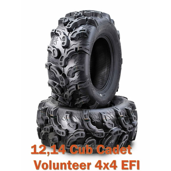 12,14 Cub Cadet Volunteer 4x4 EFI ATV Front Tire Set 26x9-12 Super Lug Mud
